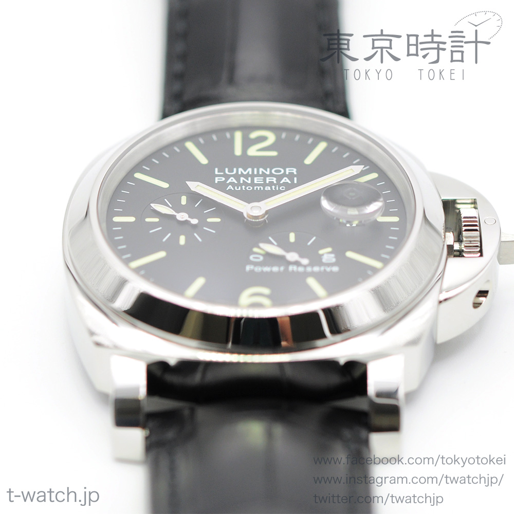 パネライ PANERAI PAM00090 ルミノール パワーリザーブ デイト 自動巻き メンズ 箱・保証書付き_747093